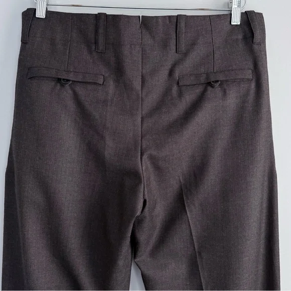 NWT Ferragamo Men’s Pleated Wool Trousers Toni Ganache Brown 52 IT US 36 Pants